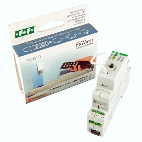 Sterowniki-i-odbiorniki - radiowy przekaźnik bistabilny fw-r1d 16a ac/dc szyna th f&f 