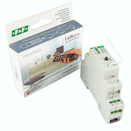 Sterowniki-i-odbiorniki - radiowy sterownik rolet fw-str1d  230v 1,5a szyna th f&f 