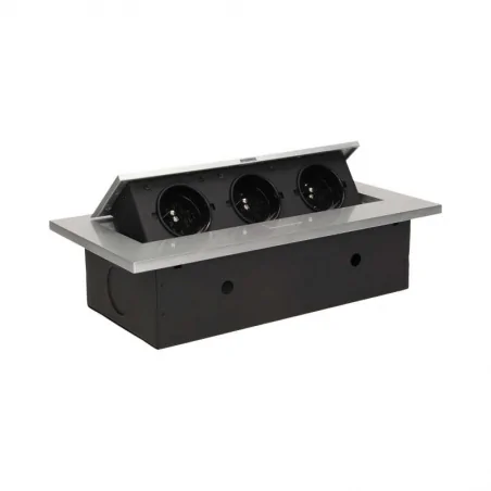 Gniazda-meblowe - gniazdo meblowe chowane w blat z grubym rantem 3x2p+z or-ae-1335/g orno 