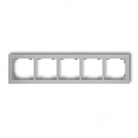 Ramki-poczworne - pięciokrotna ramka srebrny metalik 7dr-5 deco karlik 