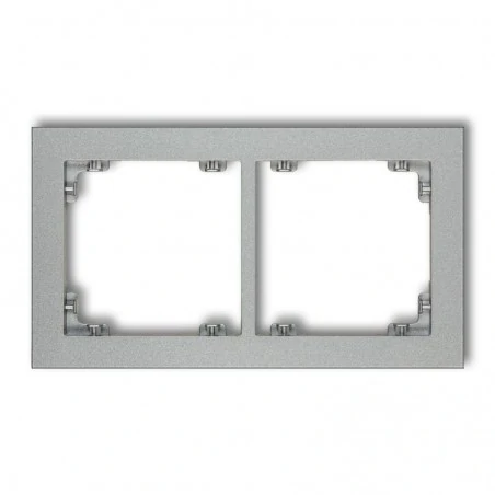 Ramki-podwojne - podwójna ramka srebrny metalik 7dr-2 deco karlik 