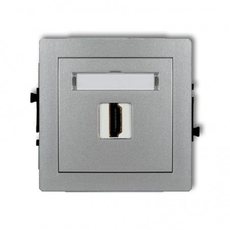 Gniazda-hdmi - srebrne gniazdo hdmi pojedyncze 7dhdmi-1 deco karlik 