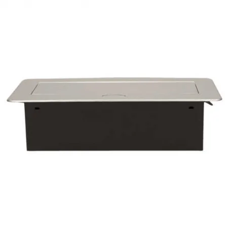 Gniazda-meblowe - gniazdo blatowe wpuszczane z płaskim frezowanym rantem schuko 3x2p+z srebrne or-ae-1336/g(gs) orno 