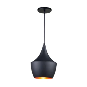 Lampy-sufitowe - lampa wisząca emi black b vo0895 volteno