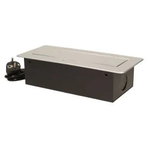 Gniazda-meblowe - gniazdo meblowe wpuszczane w blat schuko z płaskim i frezowanym rantem 2500w 3x2p+z or-ae-1337/g(gs) orno 