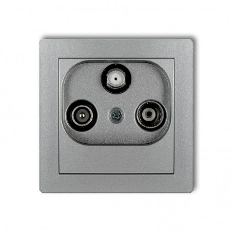 Gniazda-antenowe - mechanizm gniazda rtv-sat końcowego srebrne 1,5db 7dgs deco karlik 