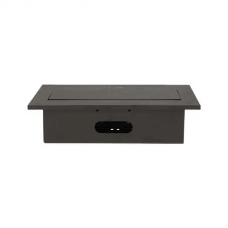 Gniazda-meblowe - gniazdo meblowe wpuszczane w blat czarne z grubym rantem 2x2p+z 3xusb or-ae-1324/b orno 