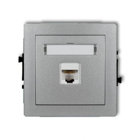 Gniazda-komputerowe - gniazdo komputerowe rj45 srebrne 5e 7dgk-1 deco karlik 