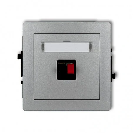 Gniazda-glosnikowe - srebrne gniazdo głośnikowe pojedyncze 7dgg-1 deco karlik 