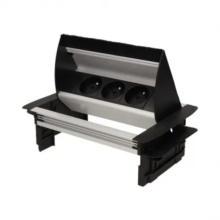 Gniazda-meblowe - gniazdo meblowe wpuszczane w blat ze szczotką przeciwkurzową i przewodem 3x2p+z 1,8m or-ae-1361 orno 