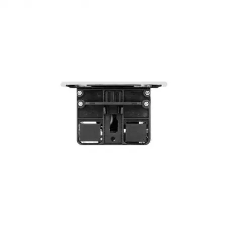 Gniazda-meblowe - gniazdo wpuszczane w blat z przesuwaną pokrywką czarno-srebrne 3x2p+z or-gm-9007/b-g orno 