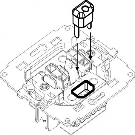 Osprzet-produkty-uzupelniajace - zielony moduł podświetlający led do włączników 2l-2 deco flexi karlik 