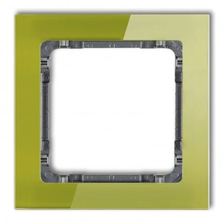 Ramki-pojedyncze - ramka zielona/grafitowa z efektem szkła pojedyncza 2-11-drs-1 deco karlik 