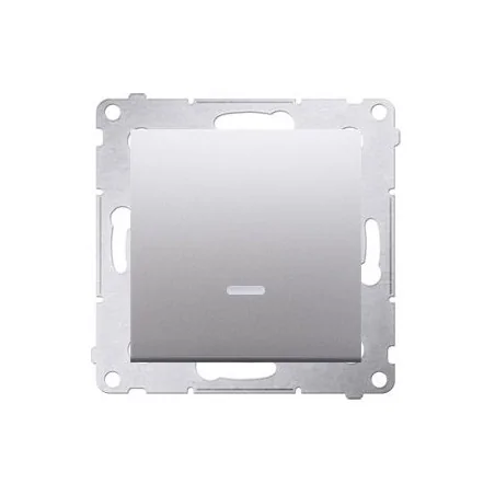 Wylaczniki-jednobiegunowe - przycisk pojedynczy zwierny z podświetleniem led srebrny dp1l.01/43 simon 54 kontakt-simon 