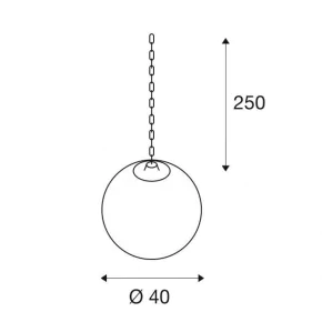 Lampy-sufitowe - lampa wisząca ogrodowa kula srebrnoszary/biały 24w rotoball swing 40 228051 slv 