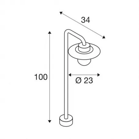 Lampy-ogrodowe-stojace - lampa ogrodowa molat e27 antracyt slv 