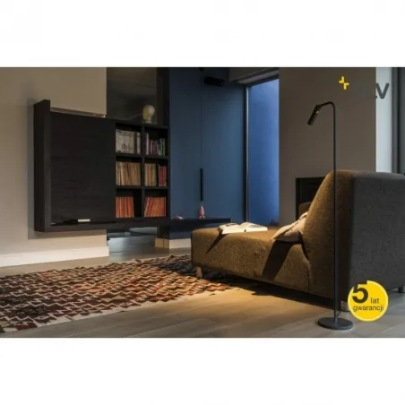 Lampy-stojace - czarna lampa stojąca karpo slv 