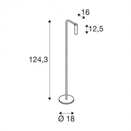 Lampy-stojace - czarna lampa stojąca karpo slv 