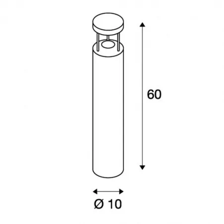 Slupki-ogrodowe - lampa stojąca słupek ogrodowy szczotkowana stal nierdzewna 3000k 60cm vap led 60 231896 slv 