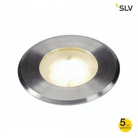 Oprawy-led-zewnetrzne - oprawa najazdowa okrągła szczotkowana stal nierdzewna 3000k dasar flat 230v led 228412 slv 