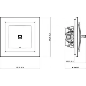 Wylaczniki-amerykanskie - srebrny metaliczny amerykański włącznik schodowy 7dwpus-3 deco karlik 