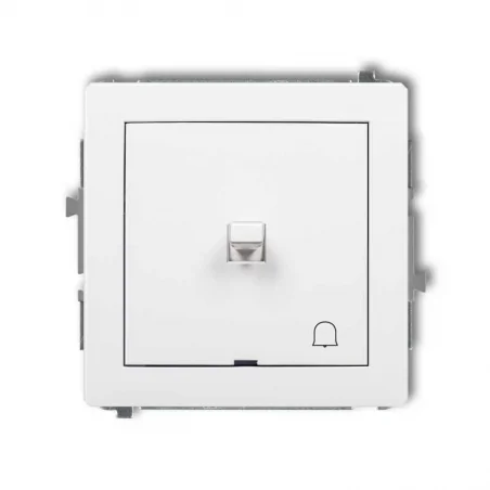 Wylaczniki-amerykanskie - włącznik dzwonkowy zwierny amerykański z piktogramem biały dwpus-4 deco karlik 