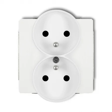 Gniazda-podwojne-podtynkowe - gniazdo elektryczne podwójne z uziemieniem do ramek deco soft dgprso-2z karlik 