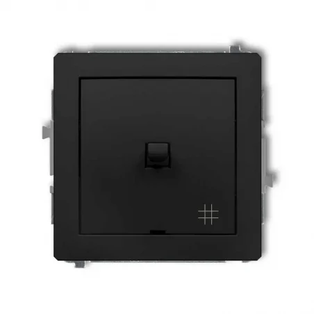 Wylaczniki-amerykanskie - czarny matowy włącznik krzyżowy amerykański z piktogramem 12dwpus-6 deco karlik 