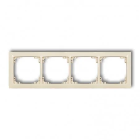 Ramki-poczworne - poczwórna ramka uniwersalna w kolorze beżowym 1drso-4 deco soft karlik 