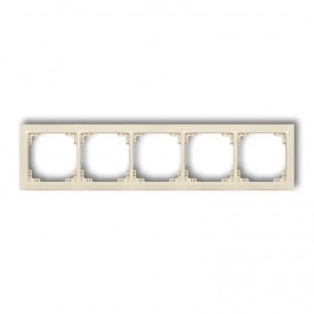 Ramki-pieciokrotne - beżowa ramka uniwersalna pięciokrotna 1drso-5 deco soft karlik 