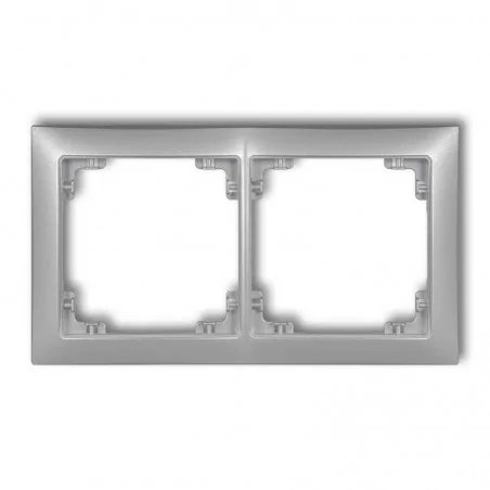 Ramki-podwojne - podwójna ramka uniwersalna srebrny metalik 7drso-2 deco soft karlik 