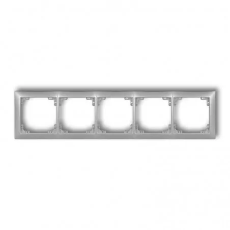 Ramki-pieciokrotne - ramka instalacyjna pięciokrotna uniwersalna srebrny metalik 7drso-5 deco soft karlik 