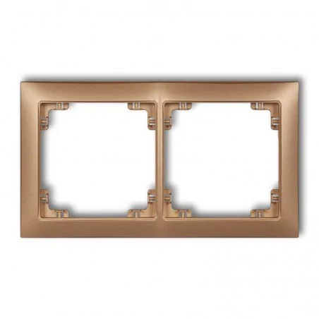 Ramki-podwojne - ramka podwójna uniwersalna złoty metalik 8drso-2 deco soft karlik 
