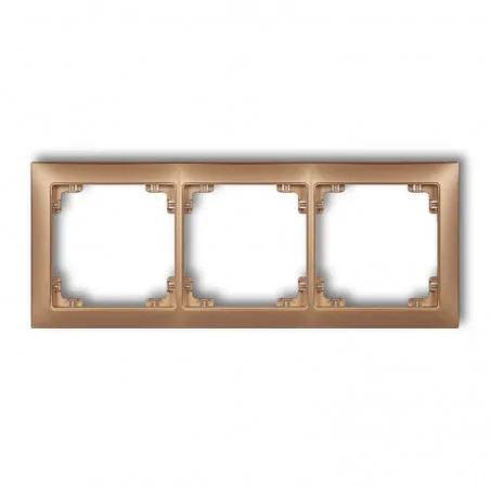 Ramki-potrojne - potrójna ramka uniwersalna złoty metalik 8drso-3 deco karlik 