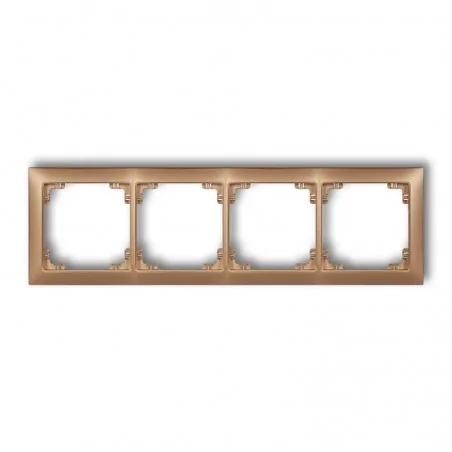 Ramki-poczworne - ramka poczwórna złota metaliczna uniwersalna 8drso-4 deco karlik 