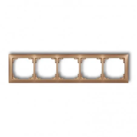 Ramki-pieciokrotne - ramka instalacyjna pięciokrotna uniwersalna złota 8drso-5 deco karlik 