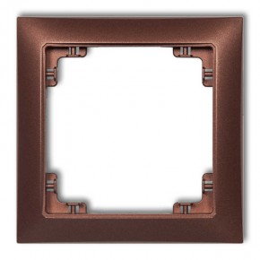 Ramki-pojedyncze - ramka instalacyjna pojedyncza brązowy metalik 9drso-1 deco soft karlik