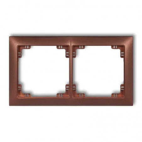 Ramki-podwojne - ramka instalacyjna podwójna uniwersalna 9drso-2 deco soft karlik 