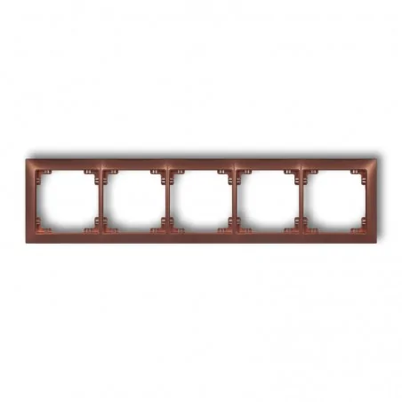 Ramki-pieciokrotne - pięciokrotna ramka instalacyjna brązowy metalik 9drso-5 deco soft karlik 