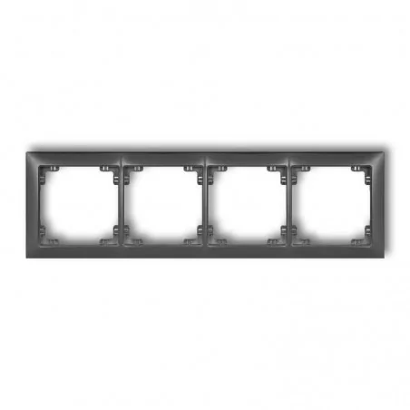 Ramki-poczworne - poczwórna ramka grafitowa uniwersalna 11drso-4 deco soft karlik 