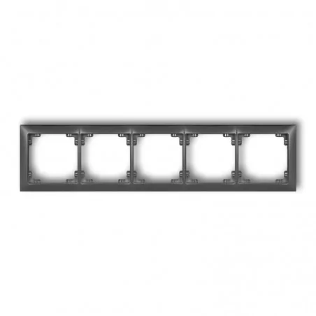 Ramki-pieciokrotne - ramka pięciokrotna uniwersalna grafitowa 11drso-5 deco soft karlik 