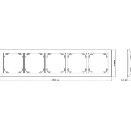 Ramki-pieciokrotne - ramka uniwersalna pięciokrotna czarny mat 12drso-5 deco soft karlik 
