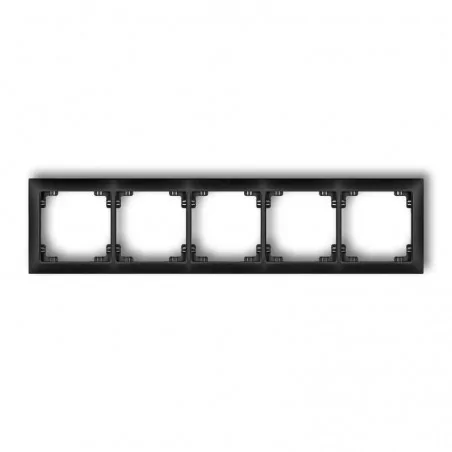 Ramki-pieciokrotne - ramka uniwersalna pięciokrotna czarny mat 12drso-5 deco soft karlik 