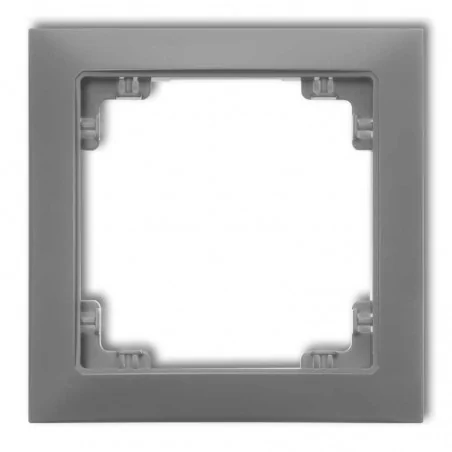 Ramki-pojedyncze - pojedyncza ramka instalacyjna szary mat 27drso-1 deco soft karlik 