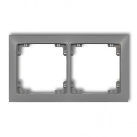Ramki-podwojne - ramka uniwersalna podwójna szary mat 27drso-2 deco soft karlik 