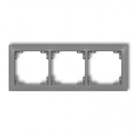 Ramki-potrojne - ramka potrójna uniwersalna szary mat 27drso-3 deco soft karlik 