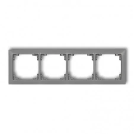 Ramki-poczworne - ramka poczwórna uniwersalna szara matowa 27drso-4 deco soft karlik 