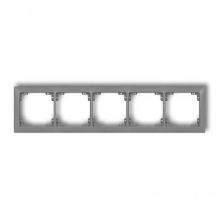 Ramki-pieciokrotne - ramka pięciokrotna uniwersalna szary mat 27drso-5 deco soft 