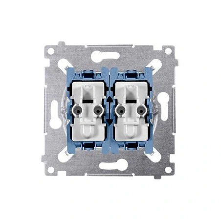 Wylaczniki-schodowe - mechanizm włącznika schodowego podwójnego z podświetleniem sw6/2xlm simon 54 kontakt-simon 