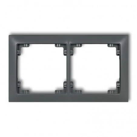 Ramki-podwojne - podwójna ramka instalacyjna grafitowy mat 28drso-2 deco soft karlik 